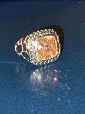 Citrine Topaz Cubic Zirconia Medieval 18KGE